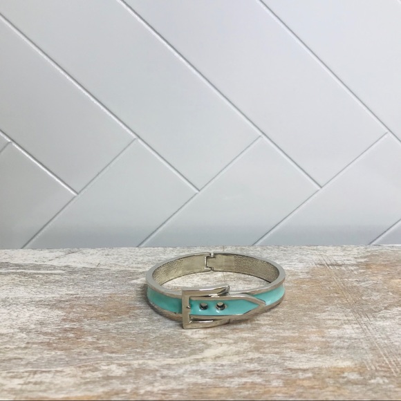 Enamel Spring Closure Belt Buckle Bracelet - Picture 5 of 8